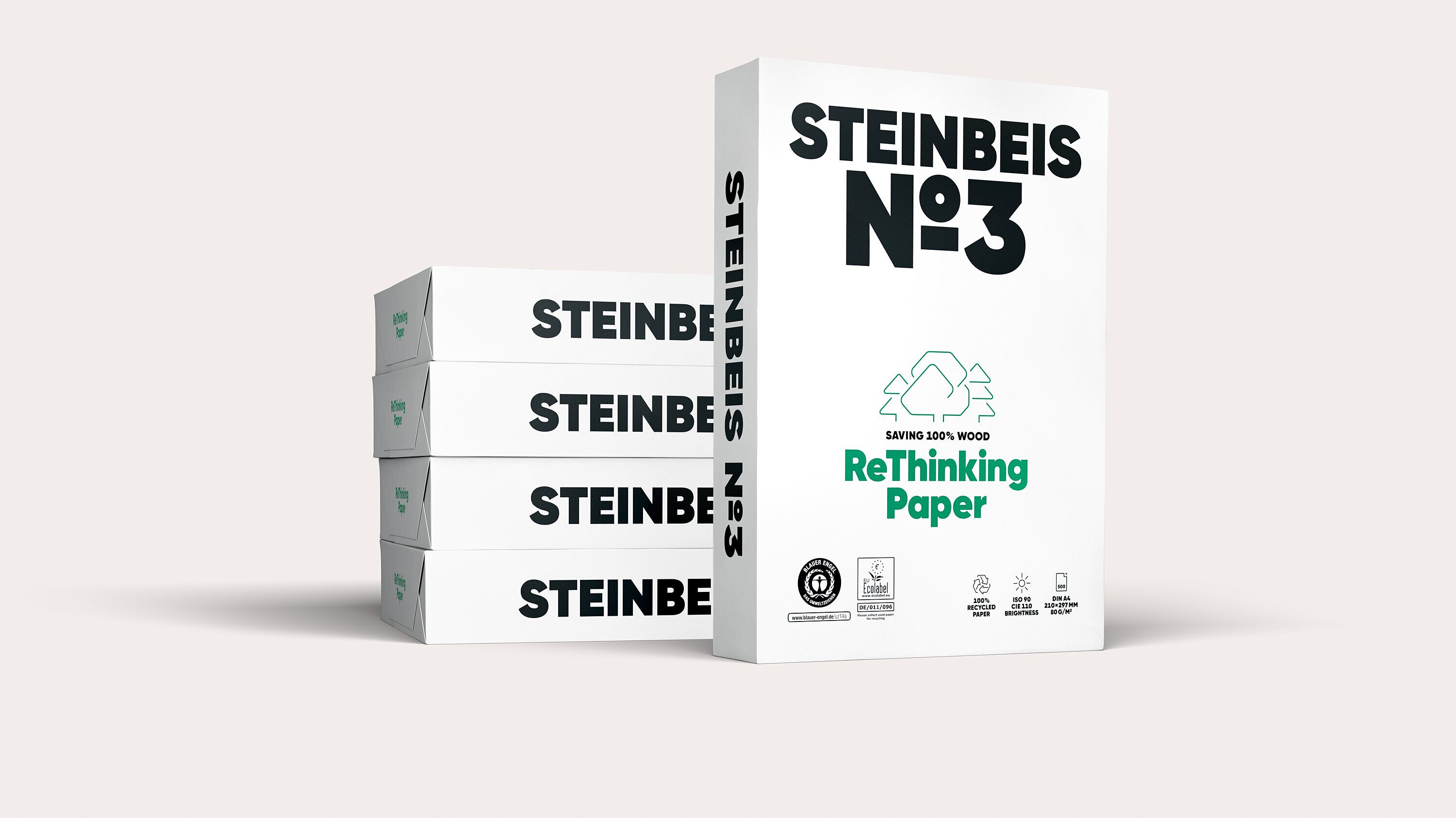 Папір для друку Steinbeis №3 А4, 80 г/м2, 500 арк., Ecology Paper